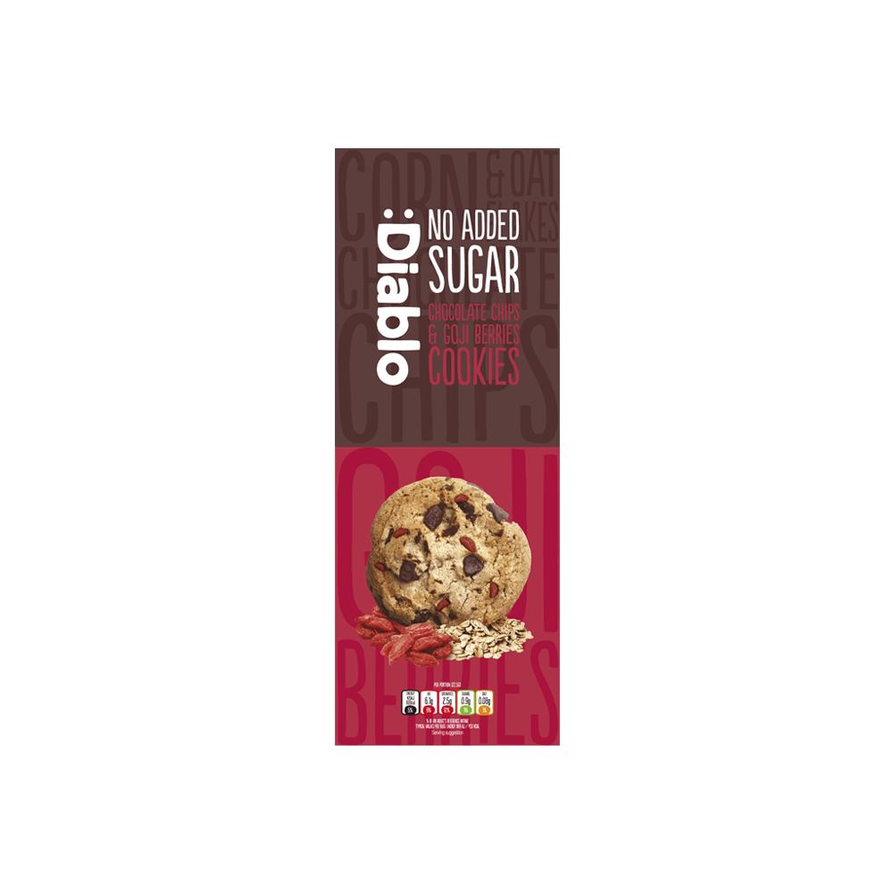 Diablo Choc Chip & Goji Berry Cookies 135g