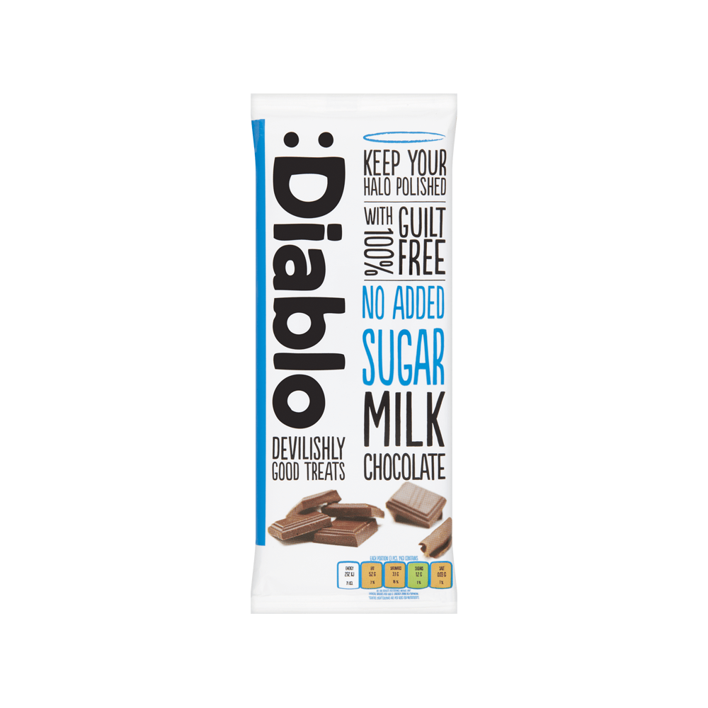 Diablo No Added Sugar Milk Chocolate 85g