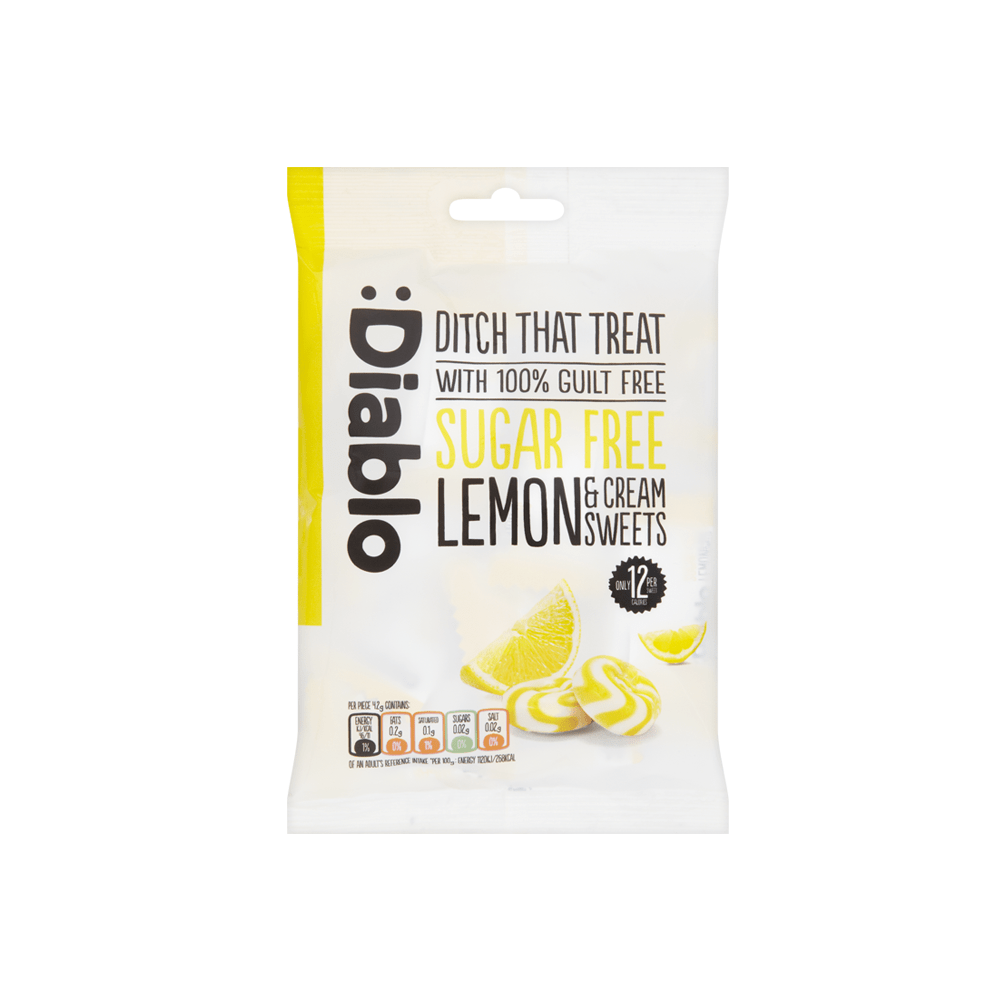 Diablo Sugar Free Lemon & Cream Sweets 75g