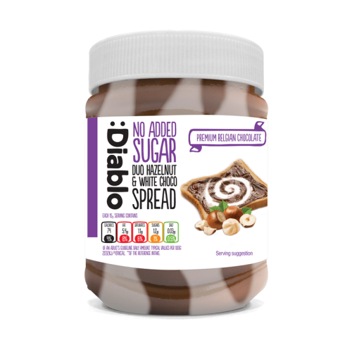 No Added Sugar Hazelnut & White Choco Spread 350g