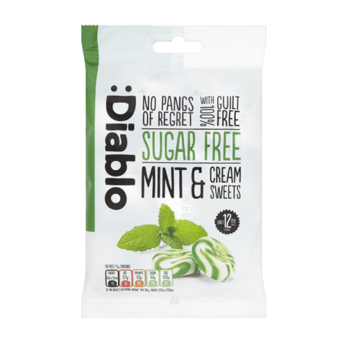 Diablo Sugar Free Mint & Cream Sweets 75g