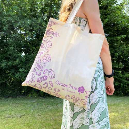 Grape Tree Cotton Bag