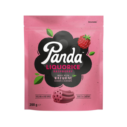 Panda Raspberry Liquorice 200g