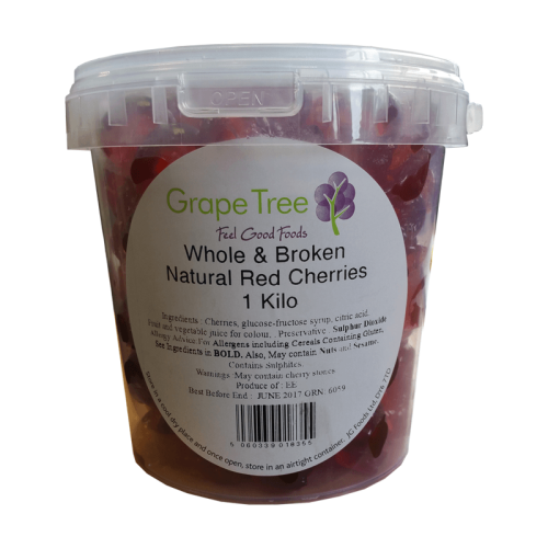 Whole and Broken Red Cherries 1kg