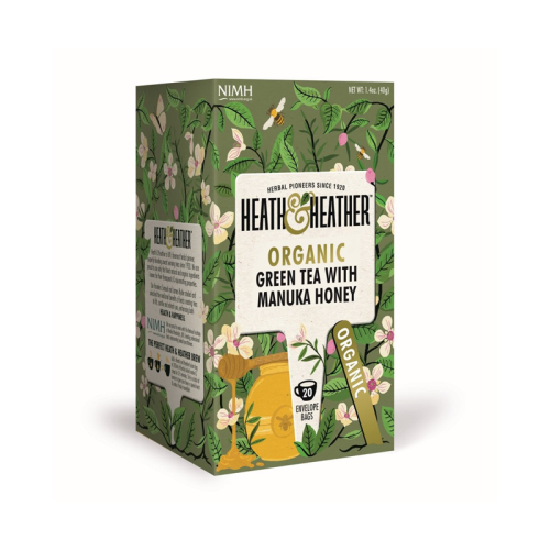Heath And Heather Organic Green Tea And Manuka Honey 20 Bags