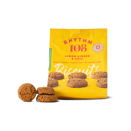 Rhythm 108 Lemon, Ginger And Chia Biscuits 135g