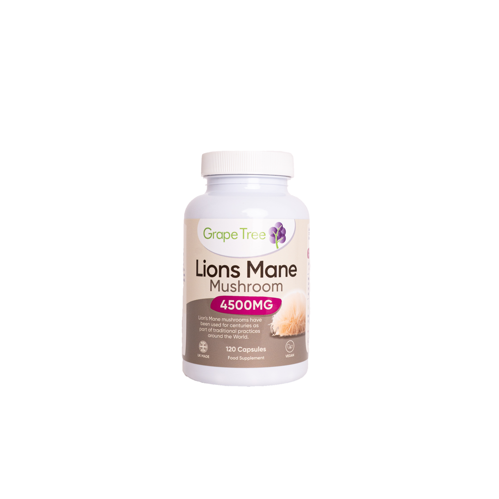 Grape Tree Lions Mane Capsules 4500MG 120s