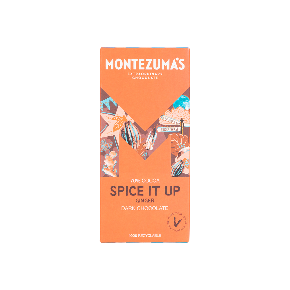 Montezuma’s Spice It Up Dark Chocolate With Ginger 90g Bar