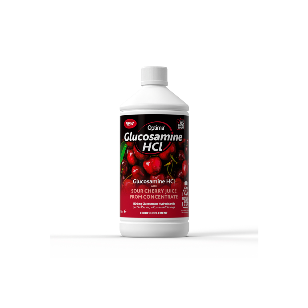 Optima Sour Cherry Concentrate Glucosamine HCL Juice 1Litre