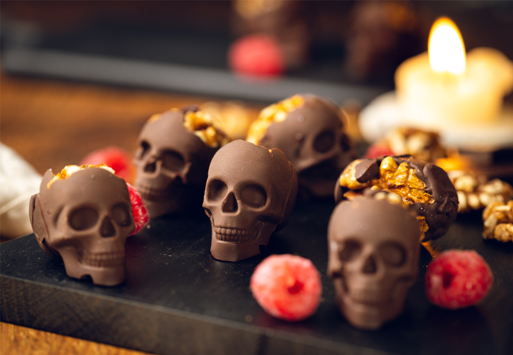 Spooky Walnut Skulls