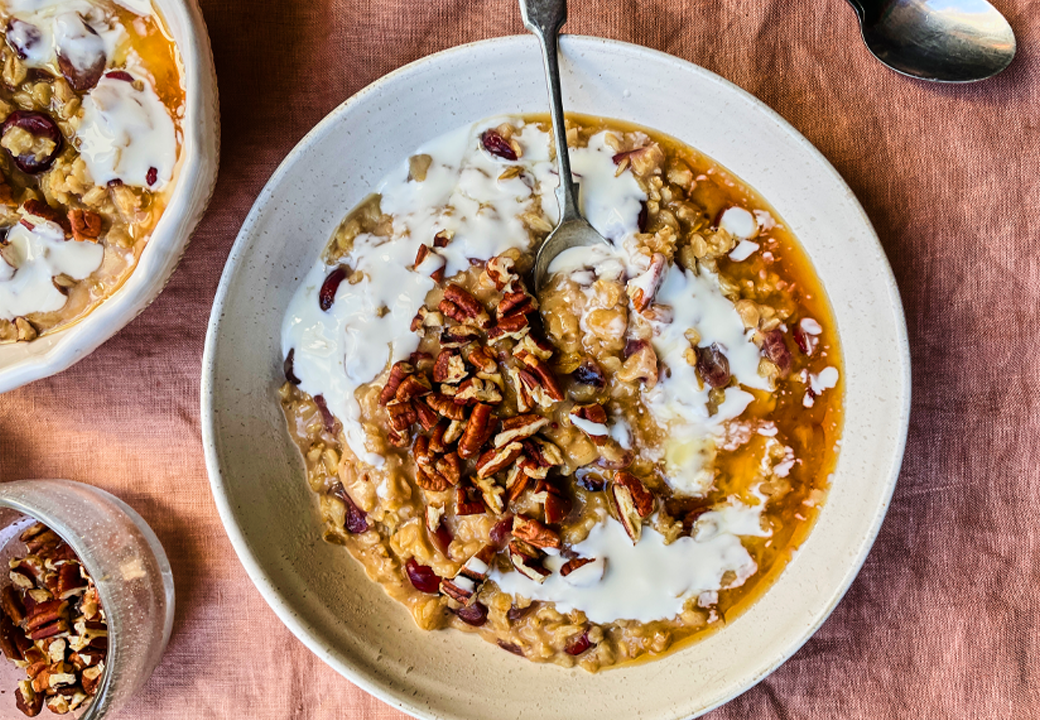 Cranberry And Pecan Christmas Porridge