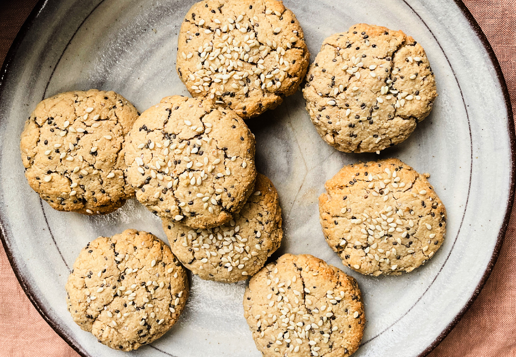 Tahini And Almond Protein Cookies