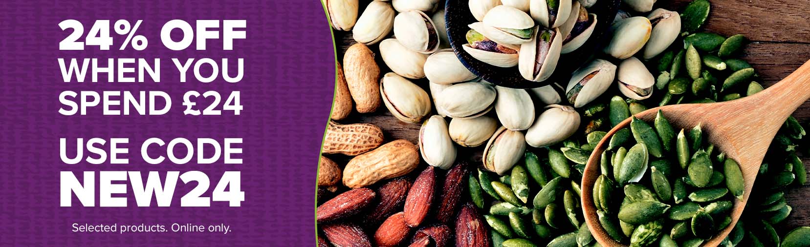 24% Off Nuts, Seeds & Fruits