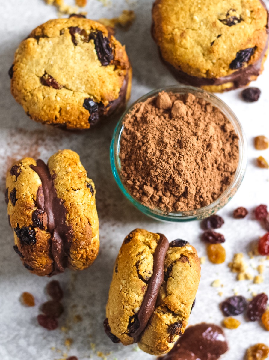 Chocolate & Raisin Sandwich Cookies