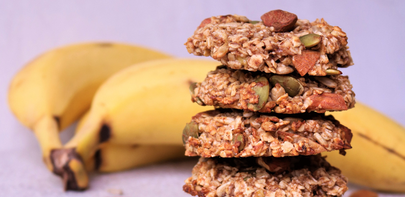 Banana and Oat Seed Cookies