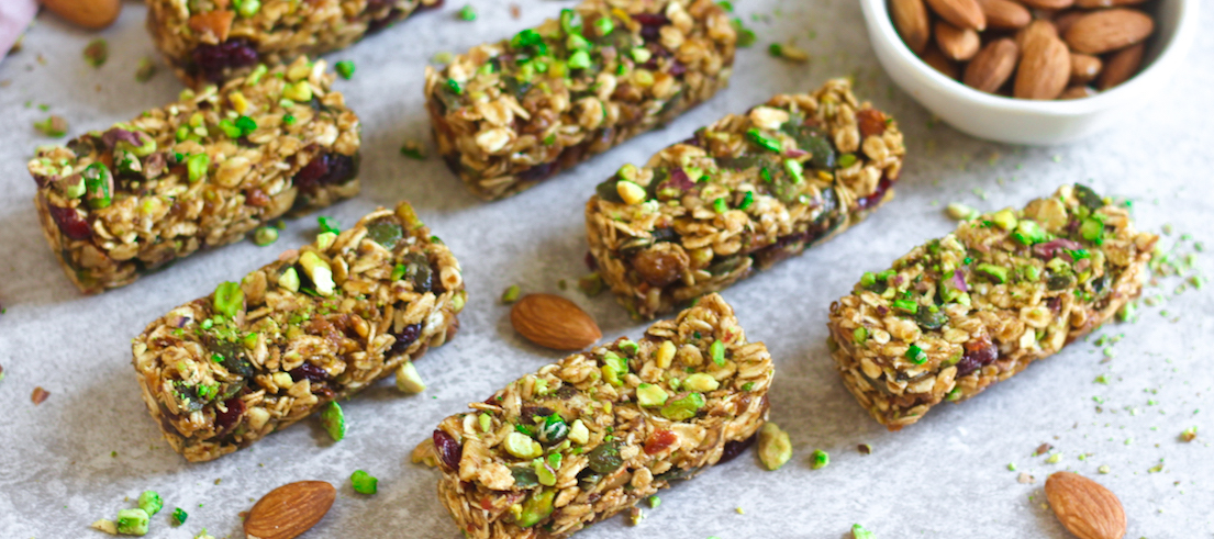 Nutty Pistachio & Cranberry Bars