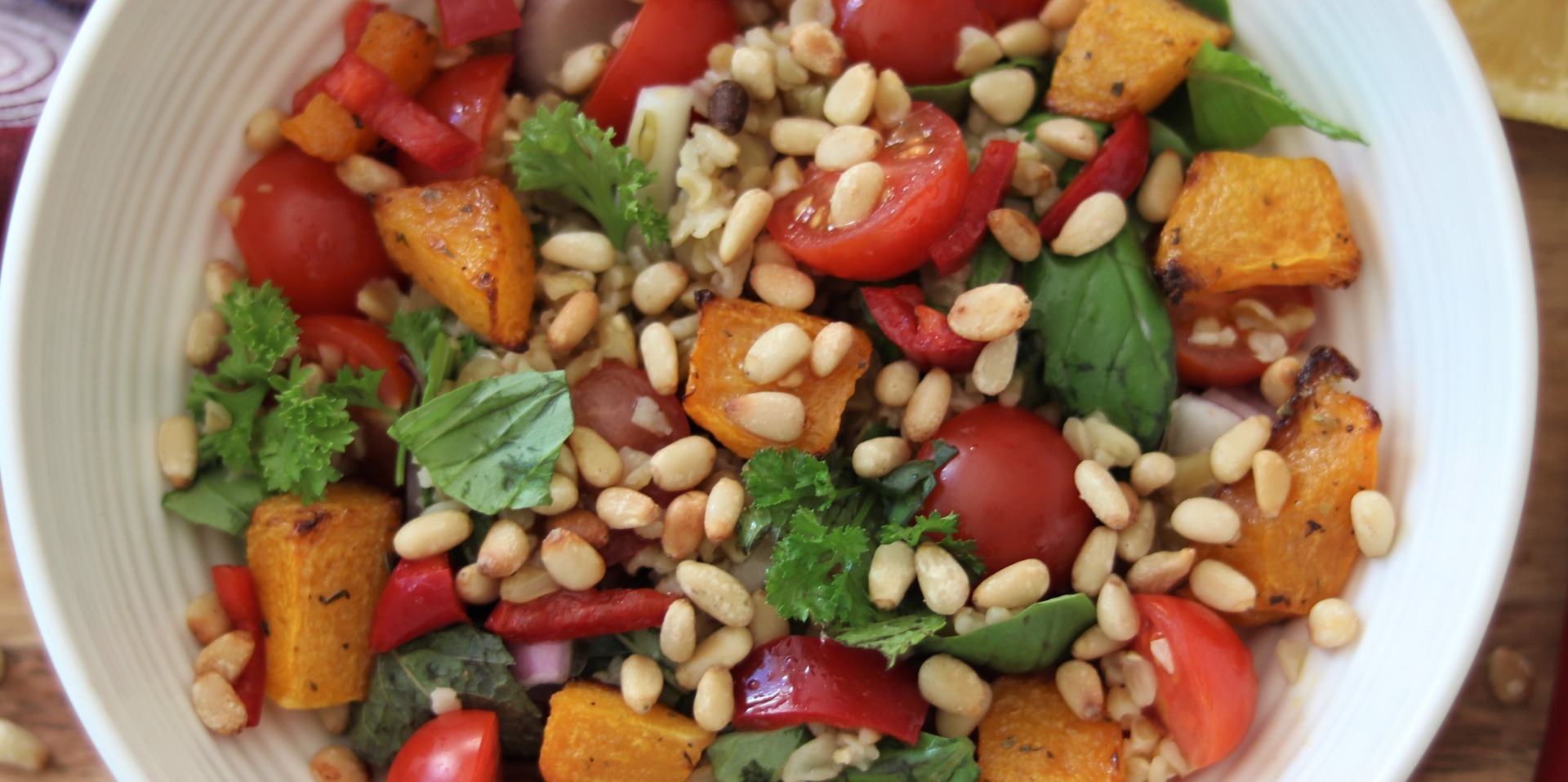 Butternut Squash and Pine Nut Salad