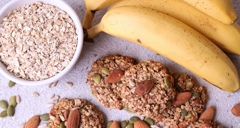 Banana and Oat Seed Cookies